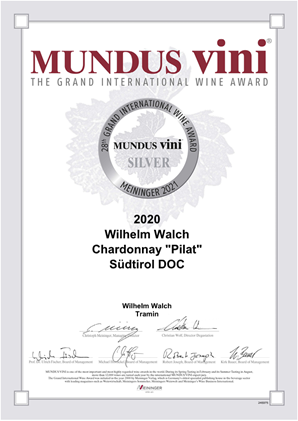 Chardonnay "Pilat" 2021, Alto Adige DOC, Wilhelm Walch, Tramin, Südtirol